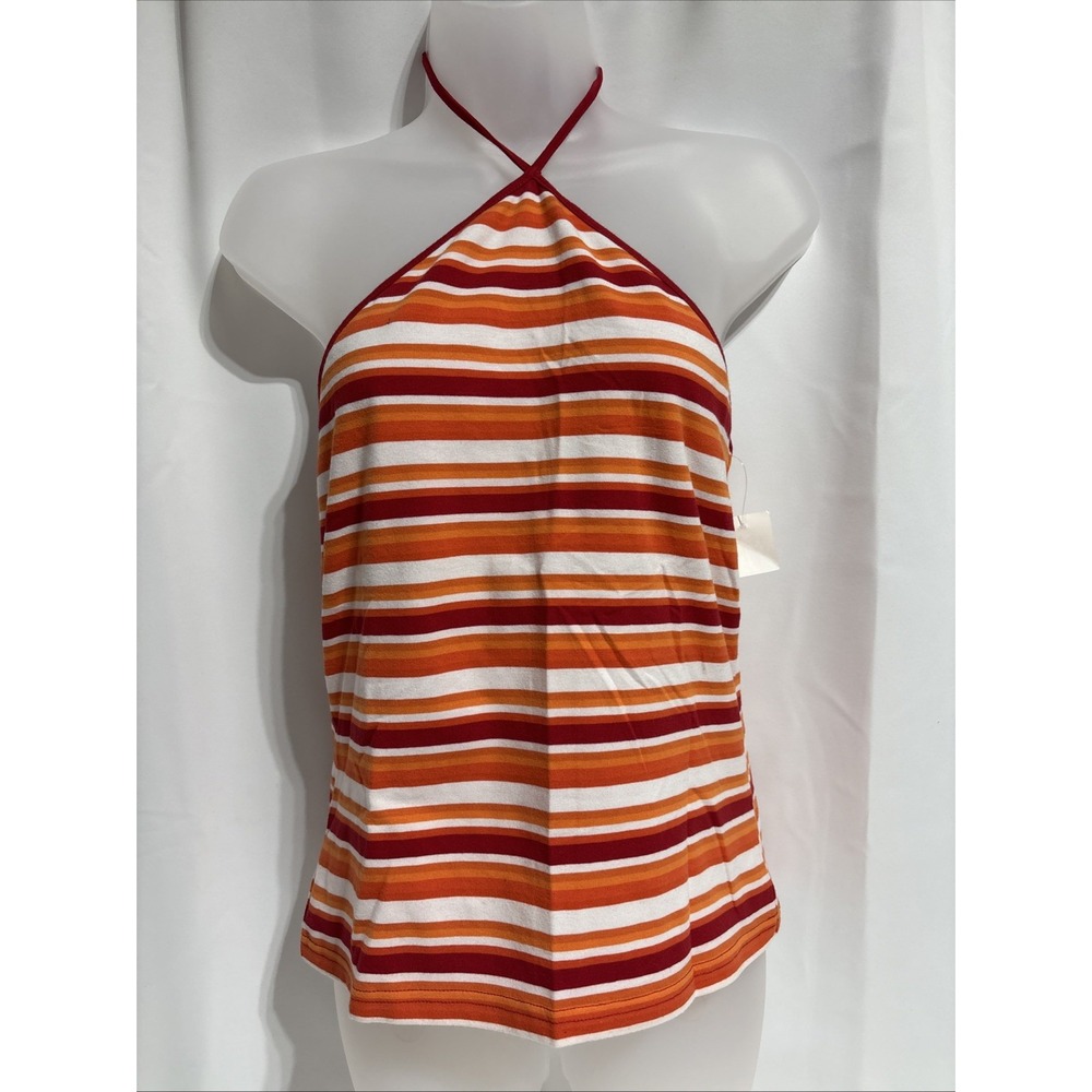 VTG Express World Brand Women's Size Large Sleeveless Tank W/built‎ In Bra Y2K